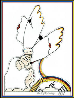 An original illustration of Epiphany - by Joseph Rael, or Beautiful Painted Arrow.